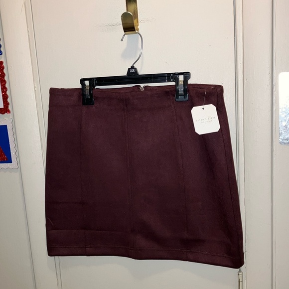Altar'd State Dresses & Skirts - Altar'd State Brown Mini Pencil Skirt Faux Suede For Work Large New FALL